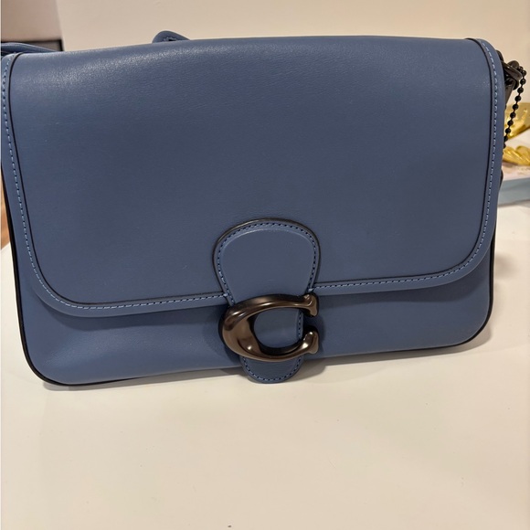 Coach Blue Crossbody Bag with Black Accents - Picture 3 of 6